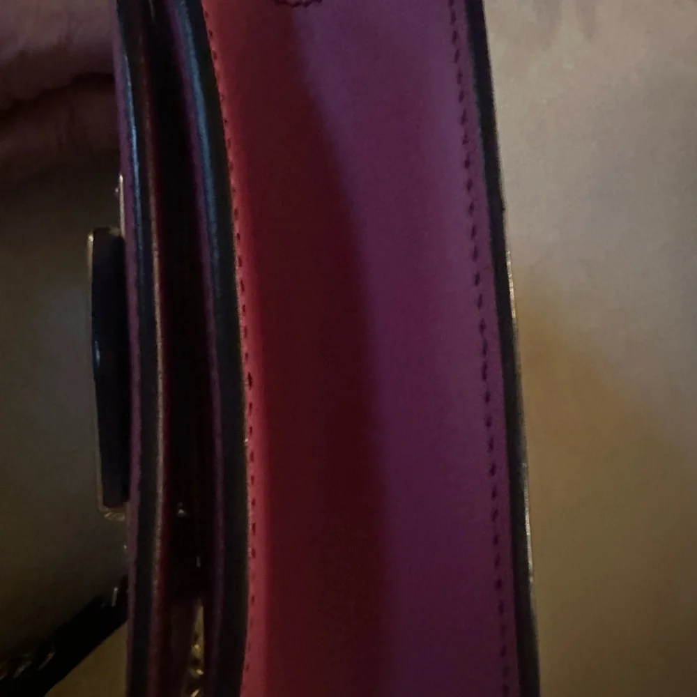 Pink and Black Leather PRADA Crossbody Bag - Picture 9 of 10